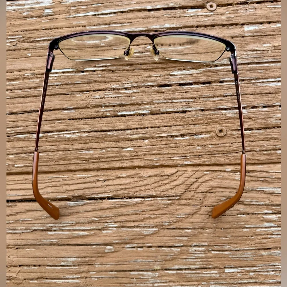Guess GU 1770 Brown Metal Rectangle Full Rim 54-16-140 Eyeglass Frames Only